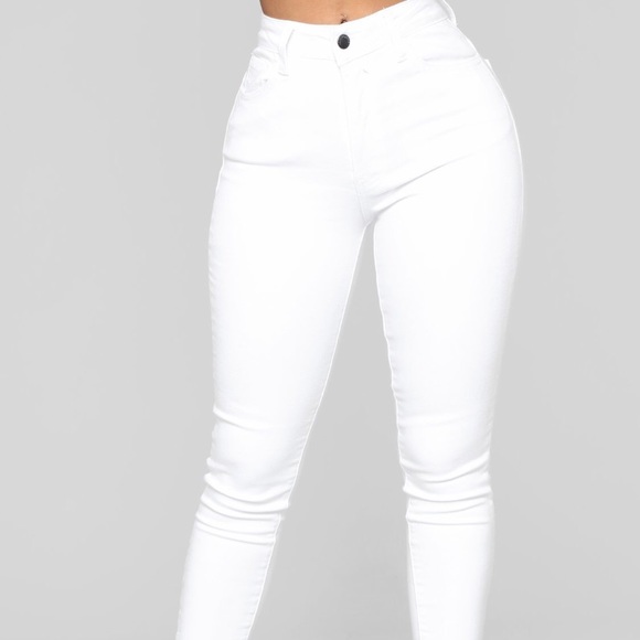 White high waisted skinny jeans - Picture 1 of 2